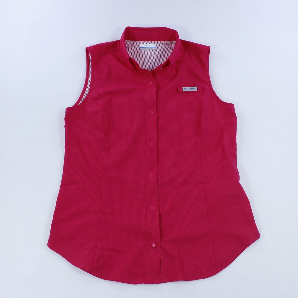Columbia Tamiami Women's Sleeveless Shirt -‎ Size S - Magenta
